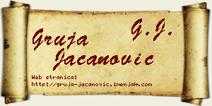Gruja Jacanović vizit kartica